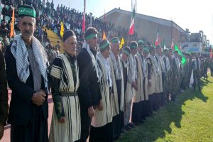 اجتماع ۱۰ هزار نفری بسیجیان در مرکز لرستان به روایت تصویر
